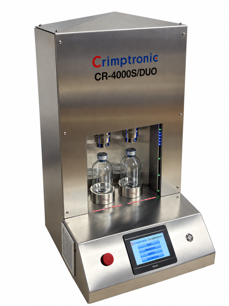 CR-4000 DUO pharmaceutical crimping station for two vials simultaneously